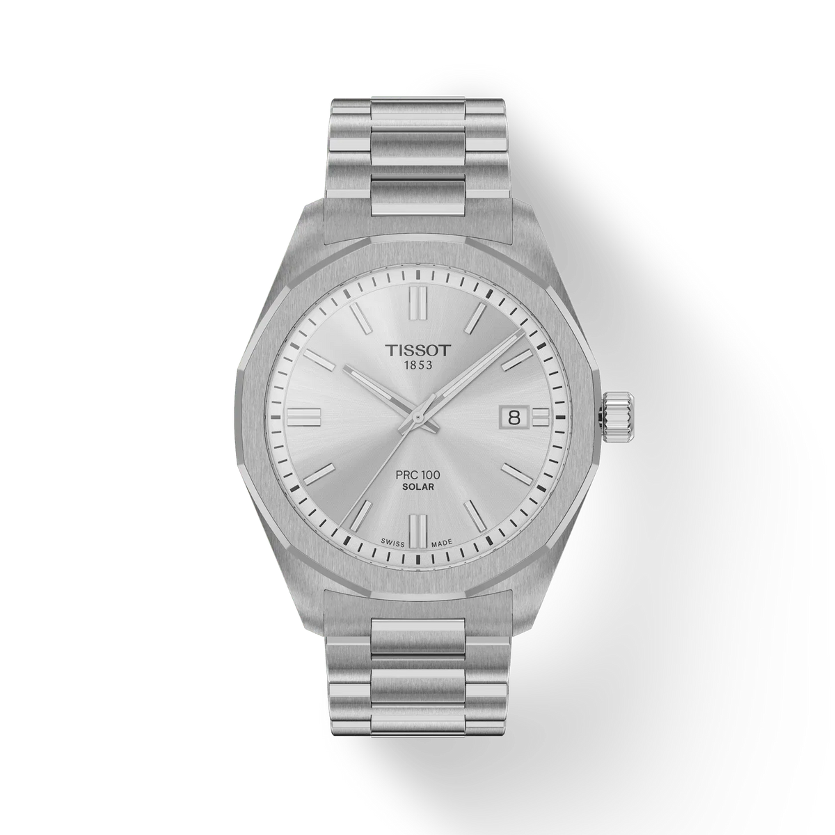 TISSOT PRC 100 SOLAR QUARTZ 39MM SILVER