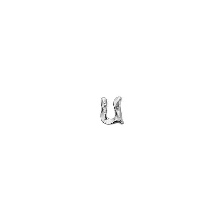 Maanesten Alphabet Single Bogstav Ørestik A-W i Sølv