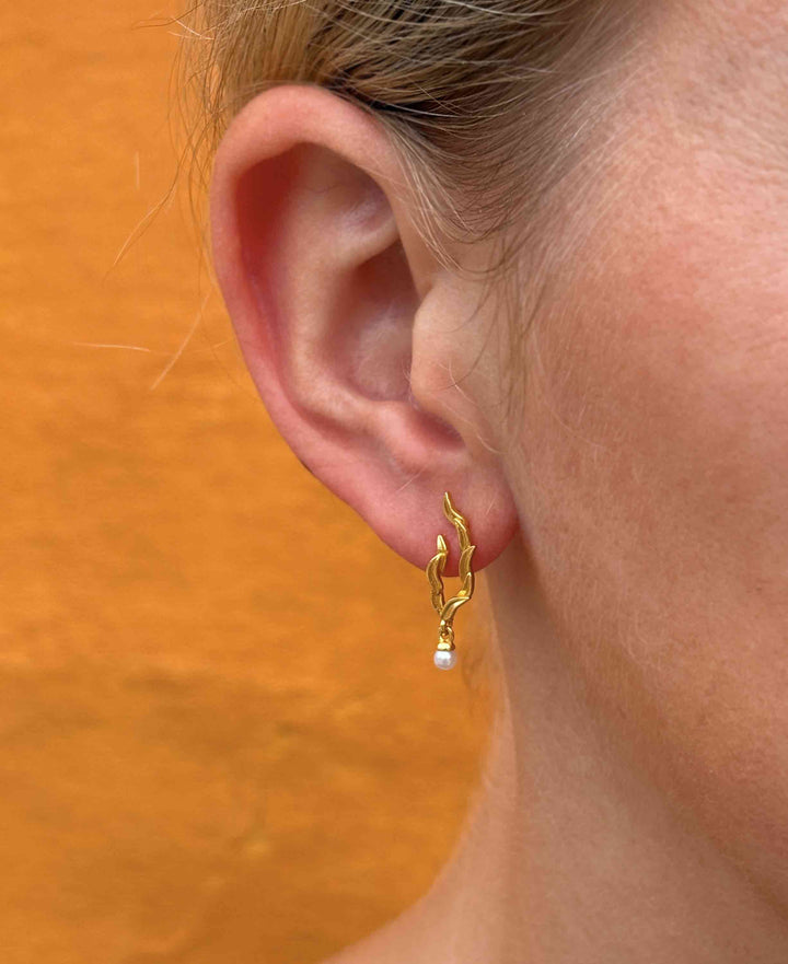 Hultquist Marigold Leaf Earrings - Øreringe - S08656G