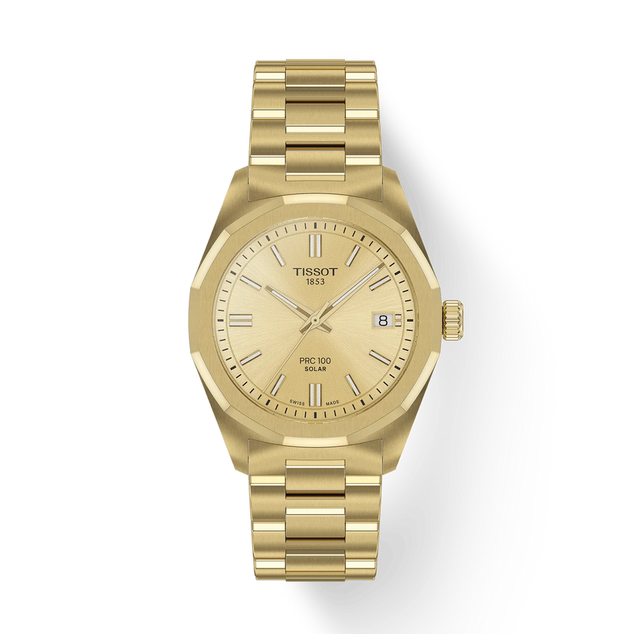 Tissot PRC 100 SOLAR 34MM - GULD PVD
