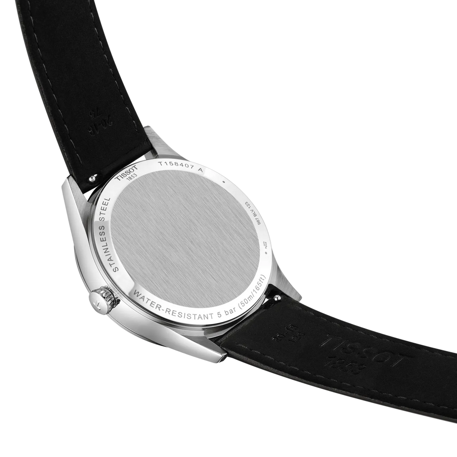 TISSOT CLASSIC DREAM POWERMATIC 80 LÆDERREM / BLÅ SKIVE