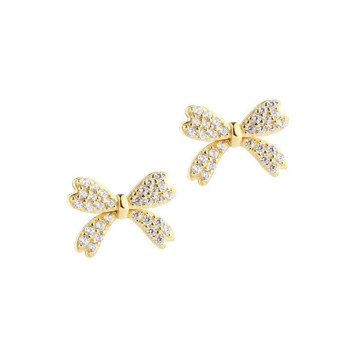 Aqua Dulce Big Darling Bow Ørestikker Forgyldt - Øreringe - 5805