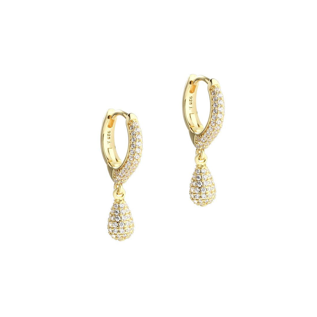 Aqua Dulce Pavé Hoop - - 6106