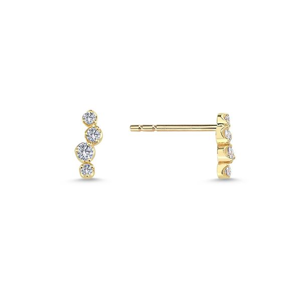 Nuran Aura Øreringe – 14 Karat Guld m. Diamanter – Ø2620-016RG