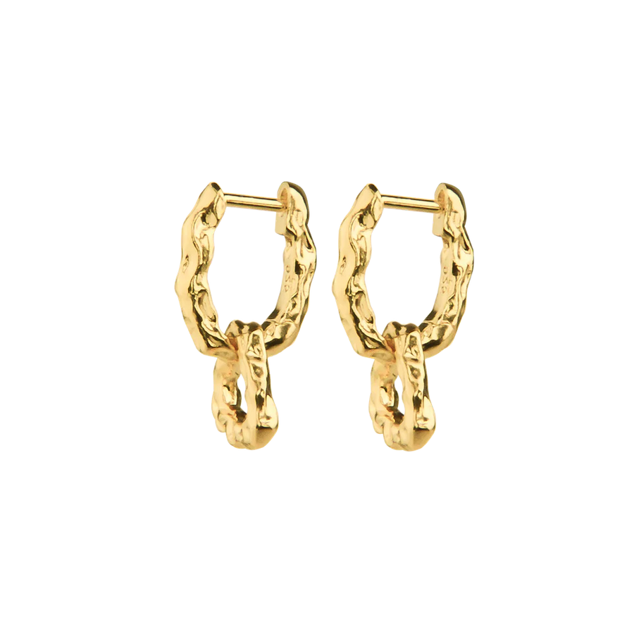 Jeberg Jewellery Pirouette Double Hoops I Forgyldt Sølv