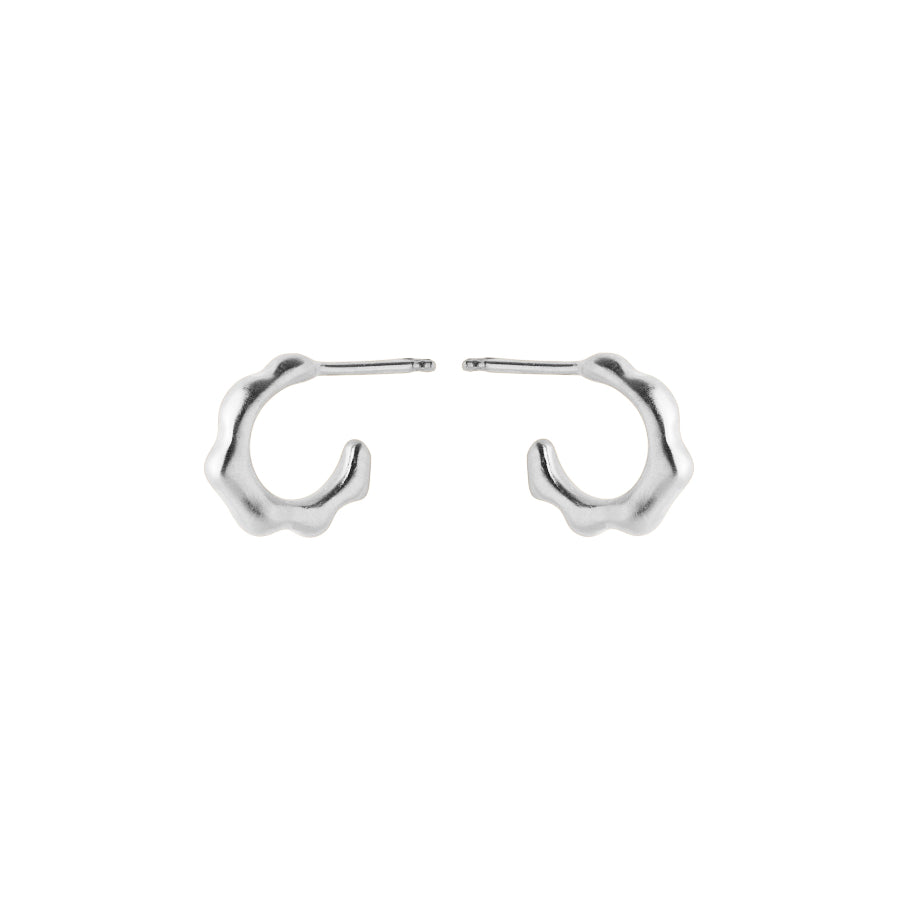 Pernille Corydon Small Aqua Hoops - Sølv