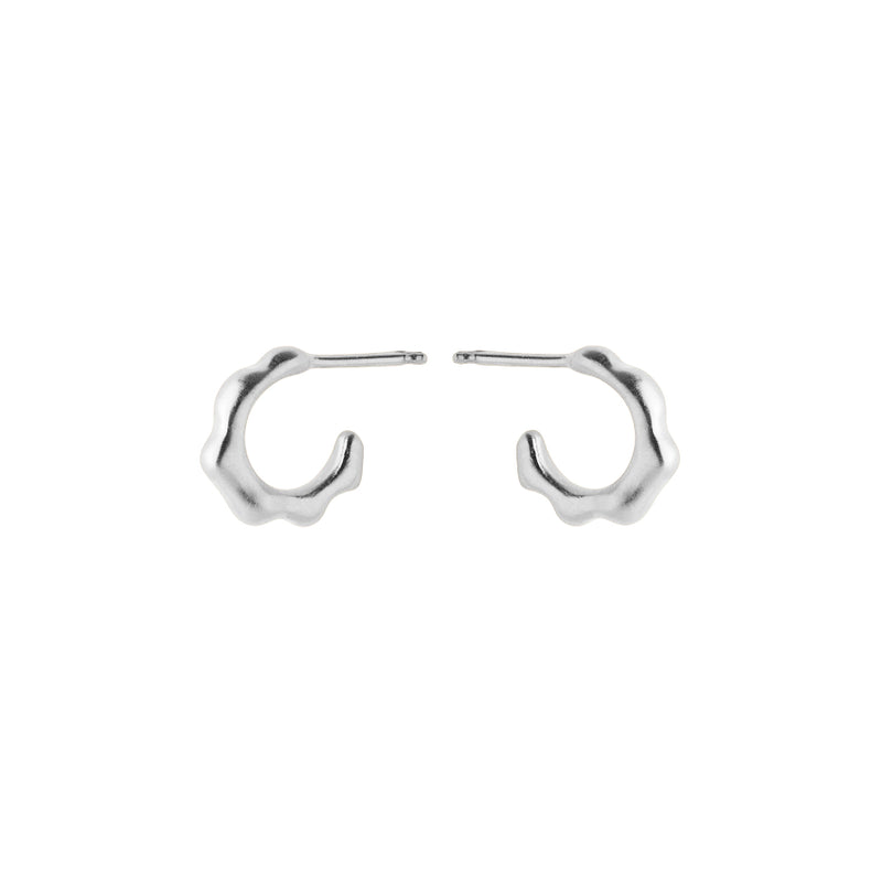 Pernille Corydon Small Aqua Hoops - Sølv