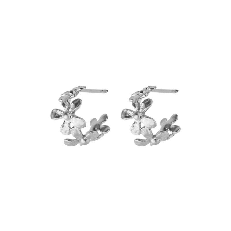 Pernille corydon Wild Poppy Hoops - Silver