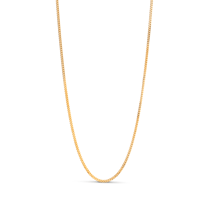 Enamel curb chain necklace forgyldt sølv, elegant kæde i guldfinish med diskret skygge. Model N115G-N115G-1