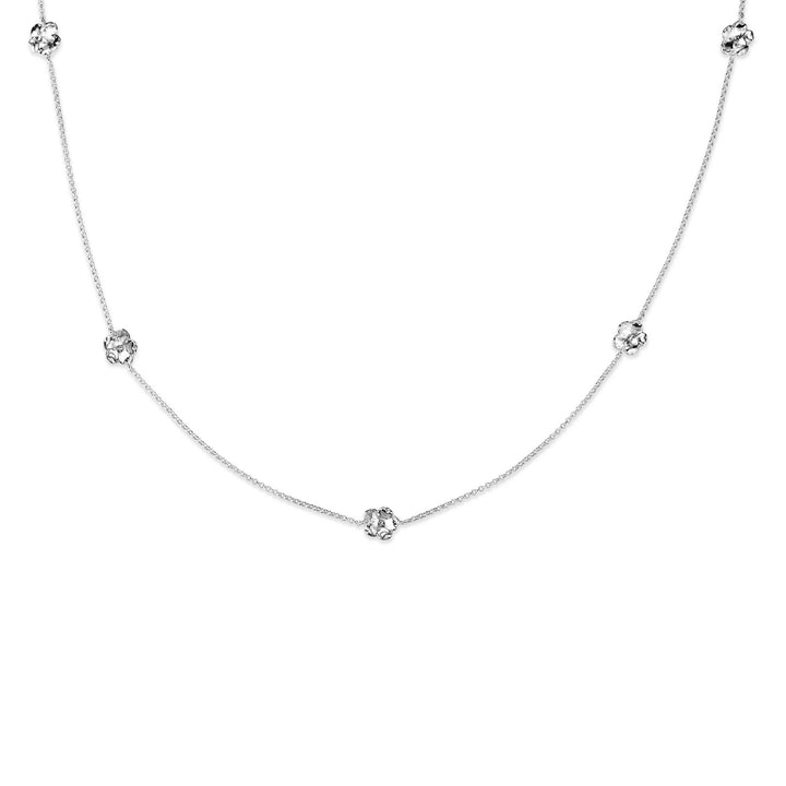 Flora Danica Forglemmigej Halskæde Sølv med små blomsterdetaljer på tynd kæde. Model 907-fmn-ne-s-1.