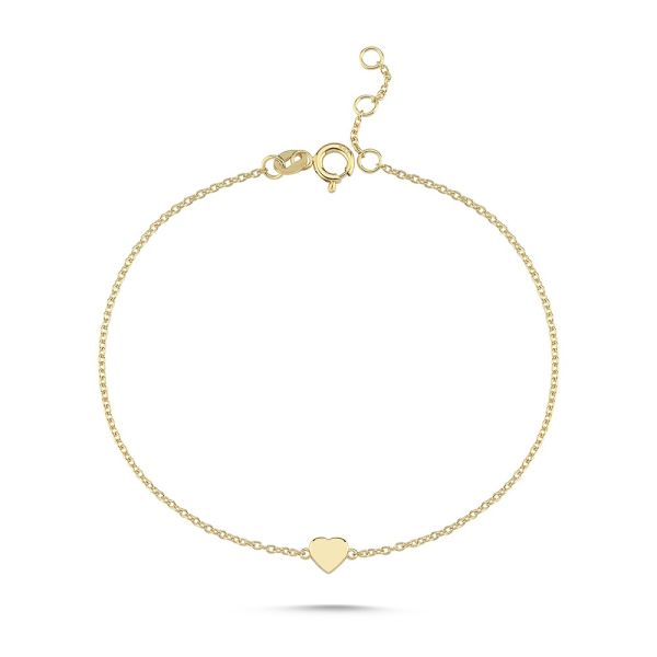 Nuran Icons Armbånd Love – 14 Karat Guld med Hjerte – B2610-1RG