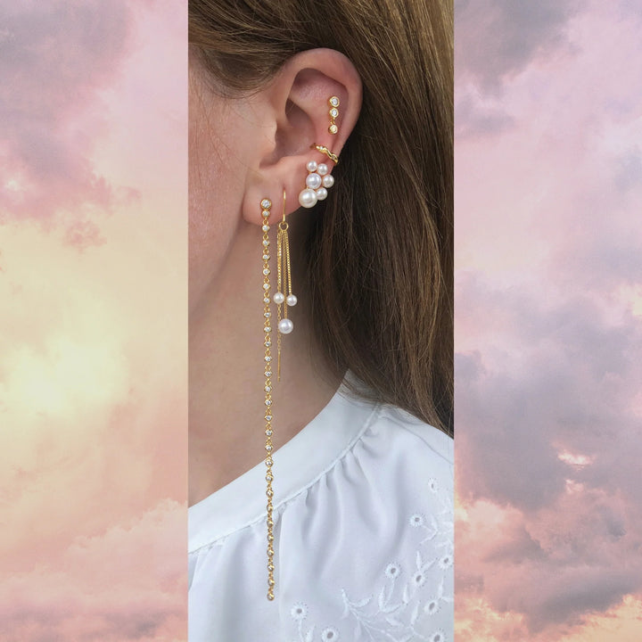 The Earring Shop Serena Stud Right Sølvforgyldt