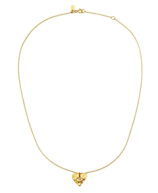Maanesten Cassandra Necklace 18kt forgyldt med hjertevedhæng, smuk guldfarve. Model 2678a-2678a-2