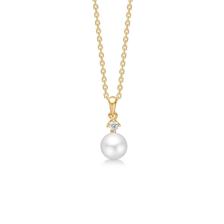 Mads Z 14kt Crown Pearl Vedhæng 0.04ct W.Si - Vedhæng - 1533704