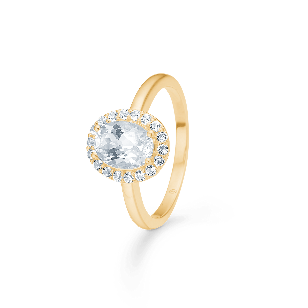 Mads Z Celestial By Medina 8kt Guld Ring med Hvid Topas - Ringe - 3346901-001