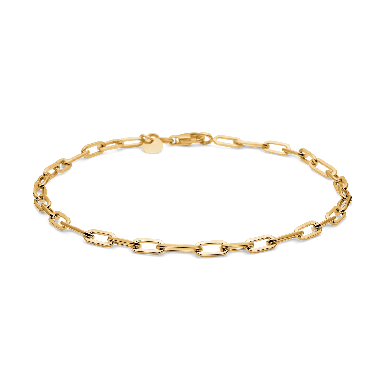 Mads Z Gaia armbånd i 8kt guld med enkle kædeled og blank overflade, Model 8350110.