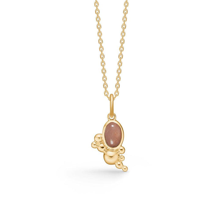 Mads Z Precious Bubbles 14kt Guld Vedhæng m. Peach Månesten - Vedhæng - 1536126