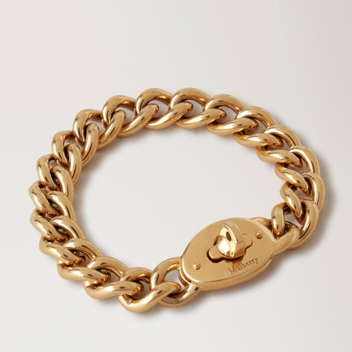 Mulberry Bayswater Chunky Chain Bracelet, kraftigt guldfarvet armbånd i messing, Model QB2413000P140-001-1