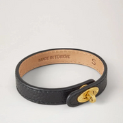 Mulberry Bayswater Thin Leather Bracelet Black