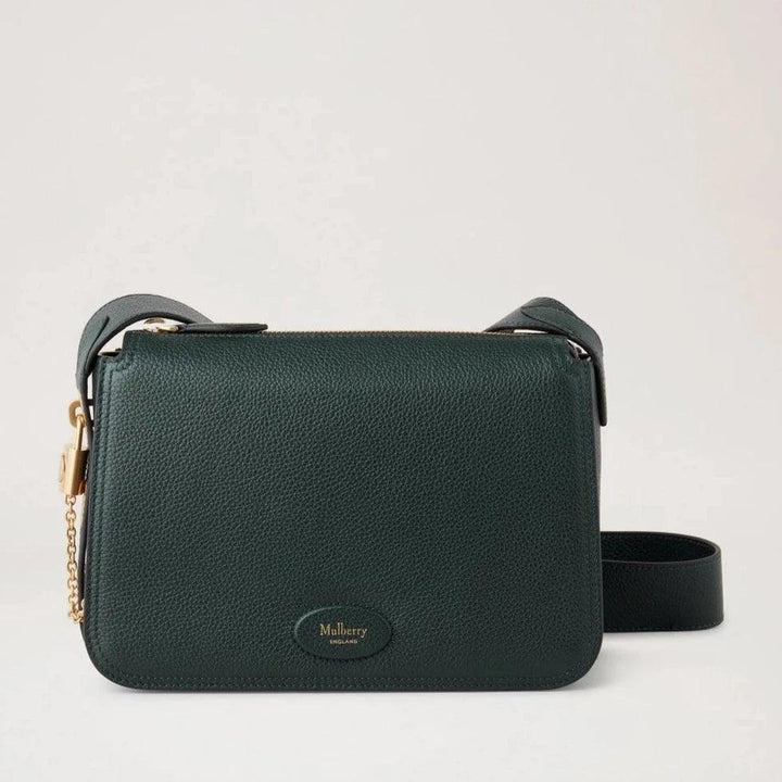 Mulberry Billie Small Classic Grain Mulberry Green elegant skuldertaske i mørkegrønt læder, Model hh8301205q633.