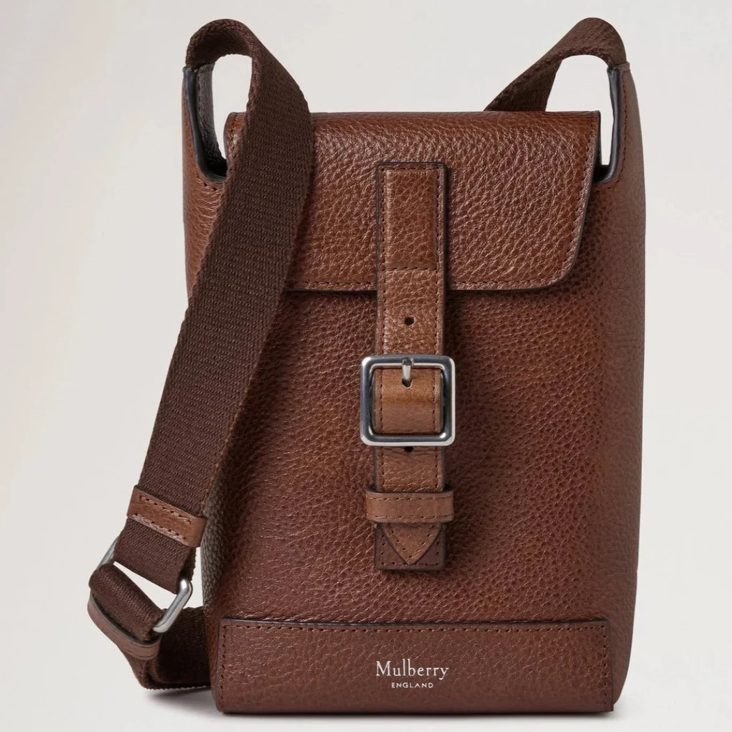 Mulberry Chiltern Phone Pouch oak natural vegetable tanned læder med justerbar rem, Model RL8823275G110