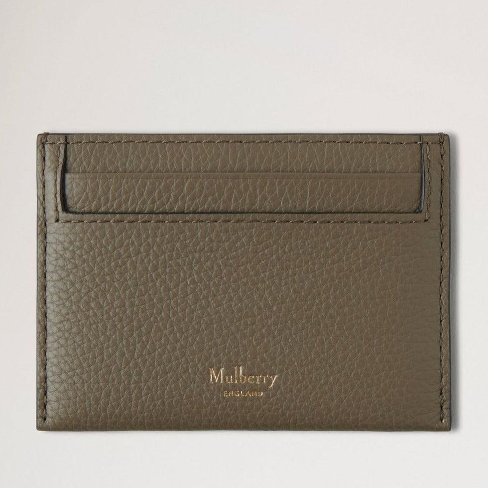 Mulberry Continental Credit Card Slip linen green i struktureret læder med kortlommer, Model RL4644205R563.