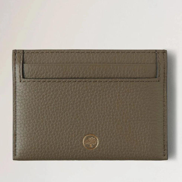 Mulberry Continental Credit Card Slip Linen Green i glat læder med diskret logo, Model RL4644205R563.