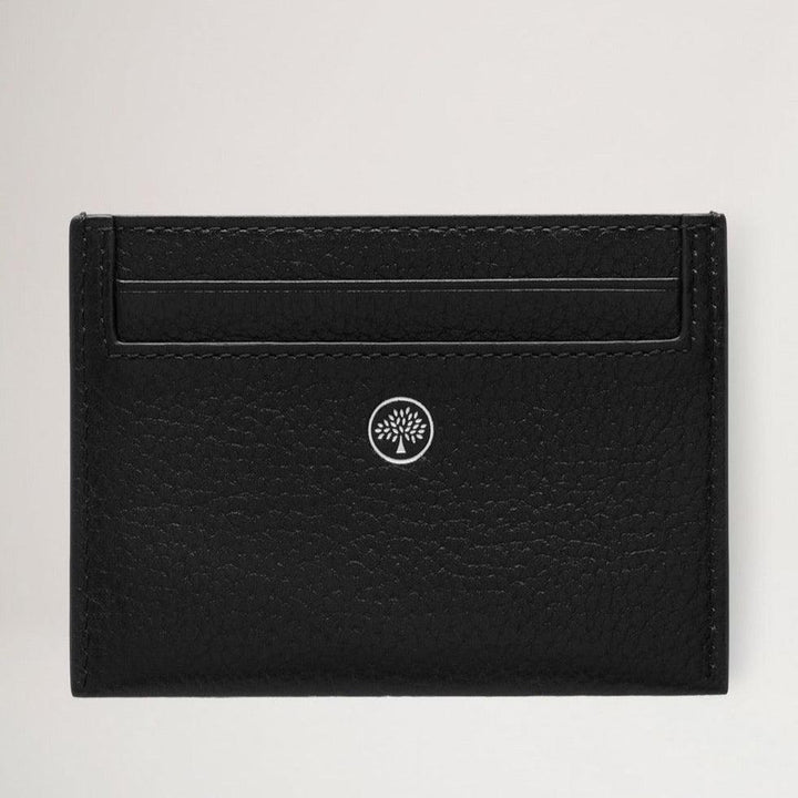 Mulberry Credit Card Slip Small Classic Grain Heritage Black i sort præget læder med diskret logo, Model RL7399205A100