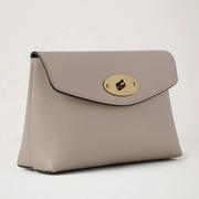 Mulberry Darley Cosmetic Pouch Cashmere Taupe Small Classic Grain