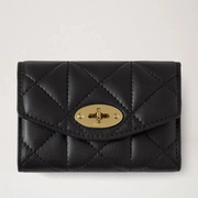 Mulberry Darley Folded Multi-Card Wallet Black Quilted