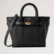 Mulberry Micro Zipped Bayswater Micro Grain Black
