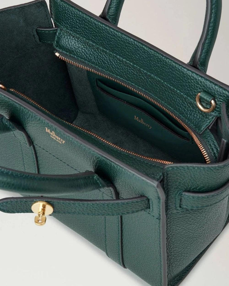 Mulberry MIcro Zipped Bayswater Small Classic Grain Mulberry Green - Bayswater Zipped - RL5476/205Q633
