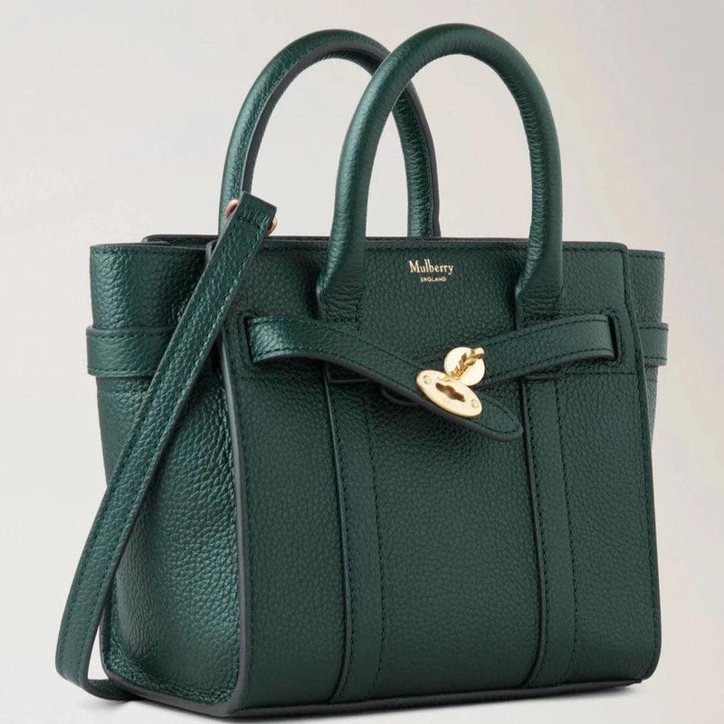 Mulberry MIcro Zipped Bayswater Small Classic Grain Mulberry Green - Bayswater Zipped - RL5476/205Q633