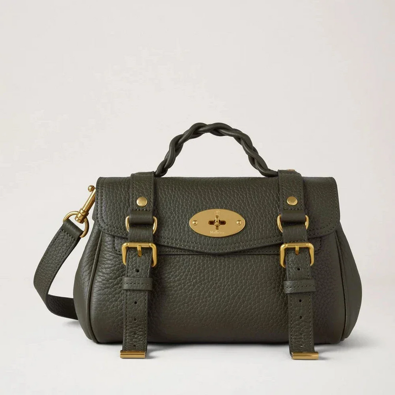 Mulberry Mini Alexa Juniper Green Heavy Grain