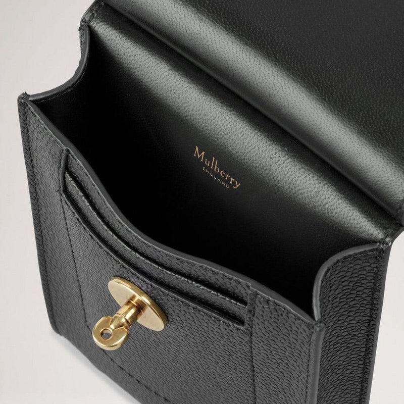 Mulberry Mini Antony Pouch Eco Scotchgrain Black/Cognac - Antony Taske - RL7772/127A340