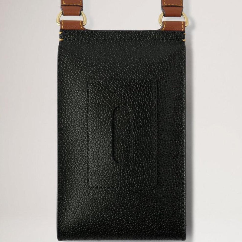 Mulberry Mini Antony Pouch Eco Scotchgrain Black/Cognac - Antony Taske - RL7772/127A340