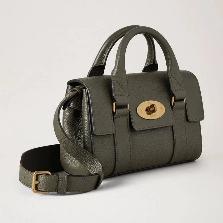 Mulberry Mini Heritage Bayswater Small Classic Grain Juniper Green - Bayswater Taske - RL8928/205Q749