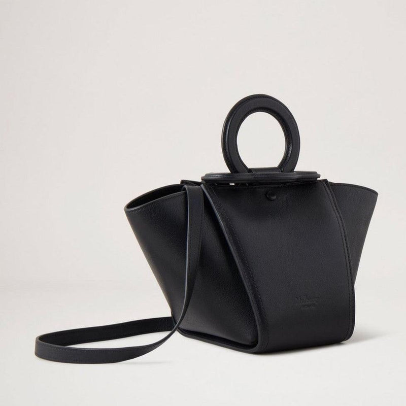 Mulberry Mini Riders Top Handle Silky Calf Handbag Black - - RL7794/657A100