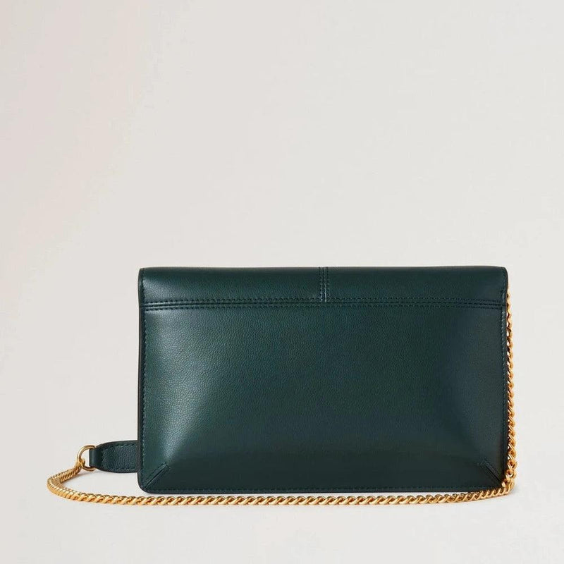 Mulberry Press Stud Pochette on Chain Mulberry Green Micro Classic Grain - Taske - RL8708/587Q633