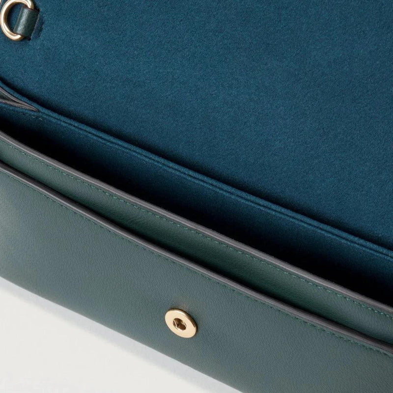 Mulberry Press Stud Pochette on Chain Mulberry Green Micro Classic Grain - Taske - RL8708/587Q633