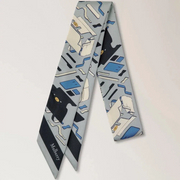Mulberry Skinny Scarf - Bayswater Workshop Light Grey