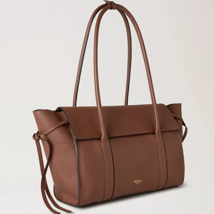 Mulberry Soft Bayswater Bright Oak Heavy Grain håndtaske i brun læder med lange dobbeltstropper, Model HH9721736G222