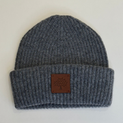 Mulberry Solid Wool Beanie Light Grey