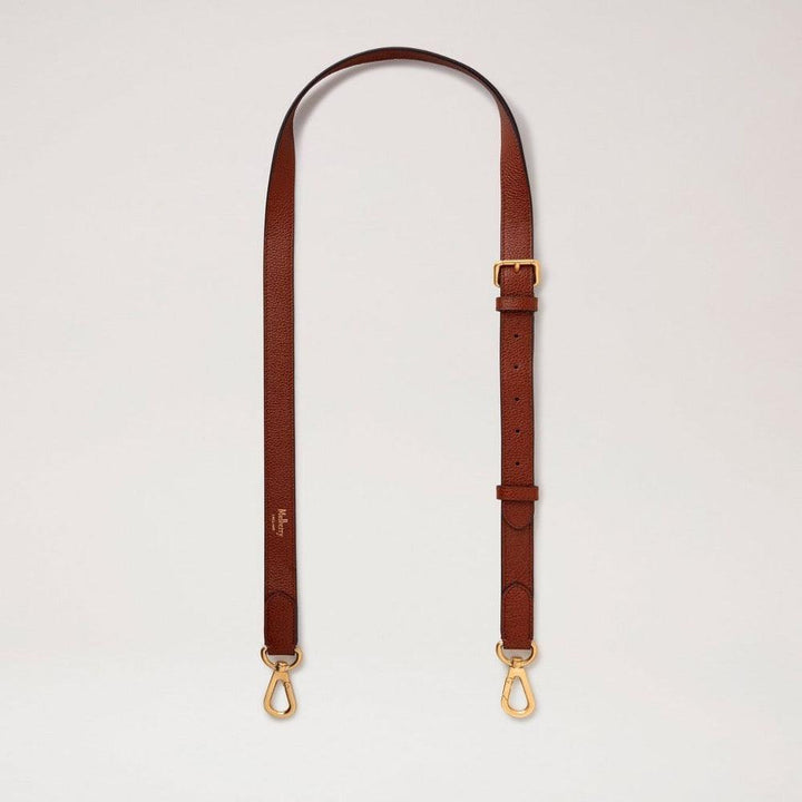 Mulberry Thin Leather Strap Two Tone Oak i glat læder med guldfarvede spænder, Model RX0286552G110.
