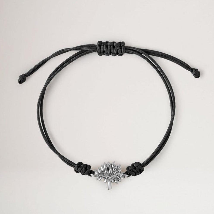 Mulberry Tree Cord Bracelet - Black Sterling & Silver - Accessories - QB2392/000A100