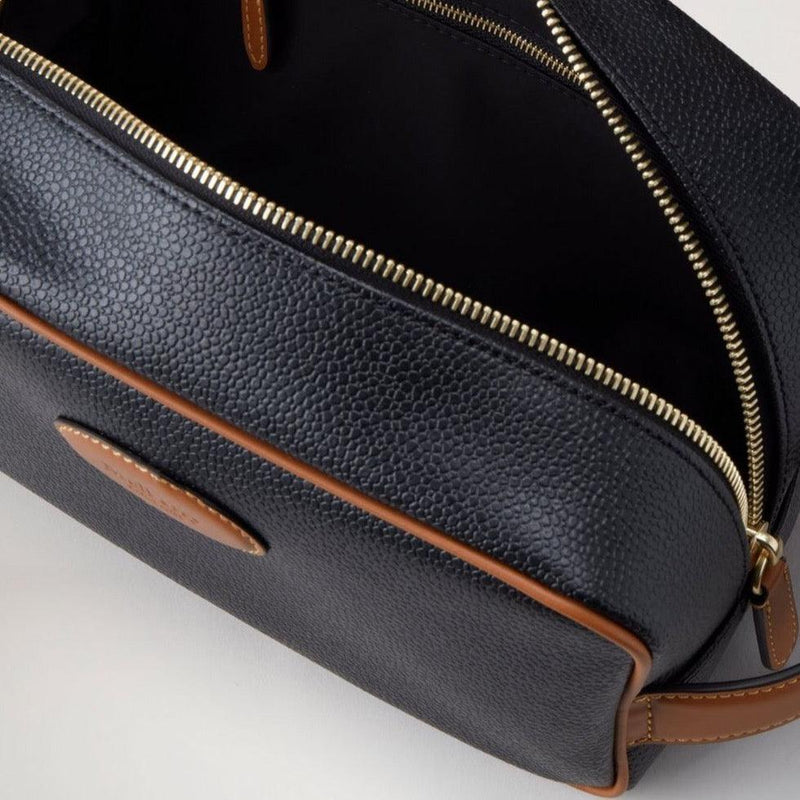 Mulberry Wash Case Eco Scotchgrain Black/Cognac - - RL7430/127A340