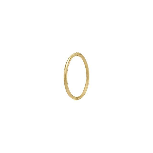 Nordahl Andersen 14kt creol i 12mm single viser en enkel, rund guldfarvet ørering. Model 30142100500