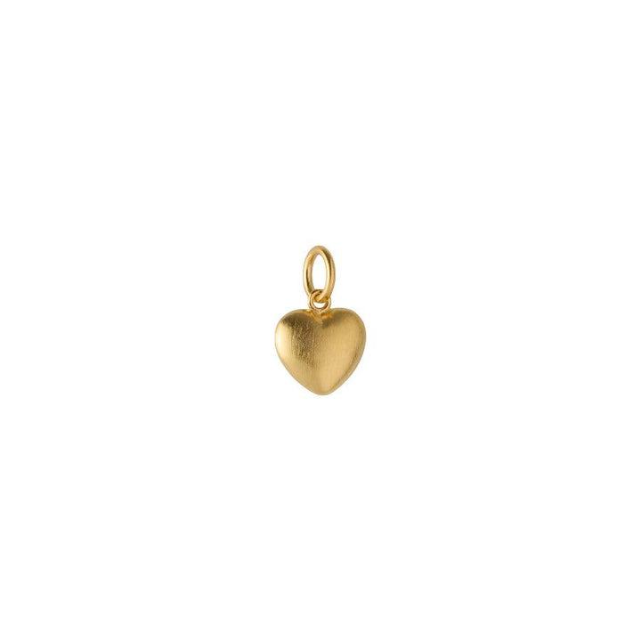 Pernille Corydon Love Pendant forgyldt hjertevedhæng i børstet guld-look, Model P-962-GP-1.