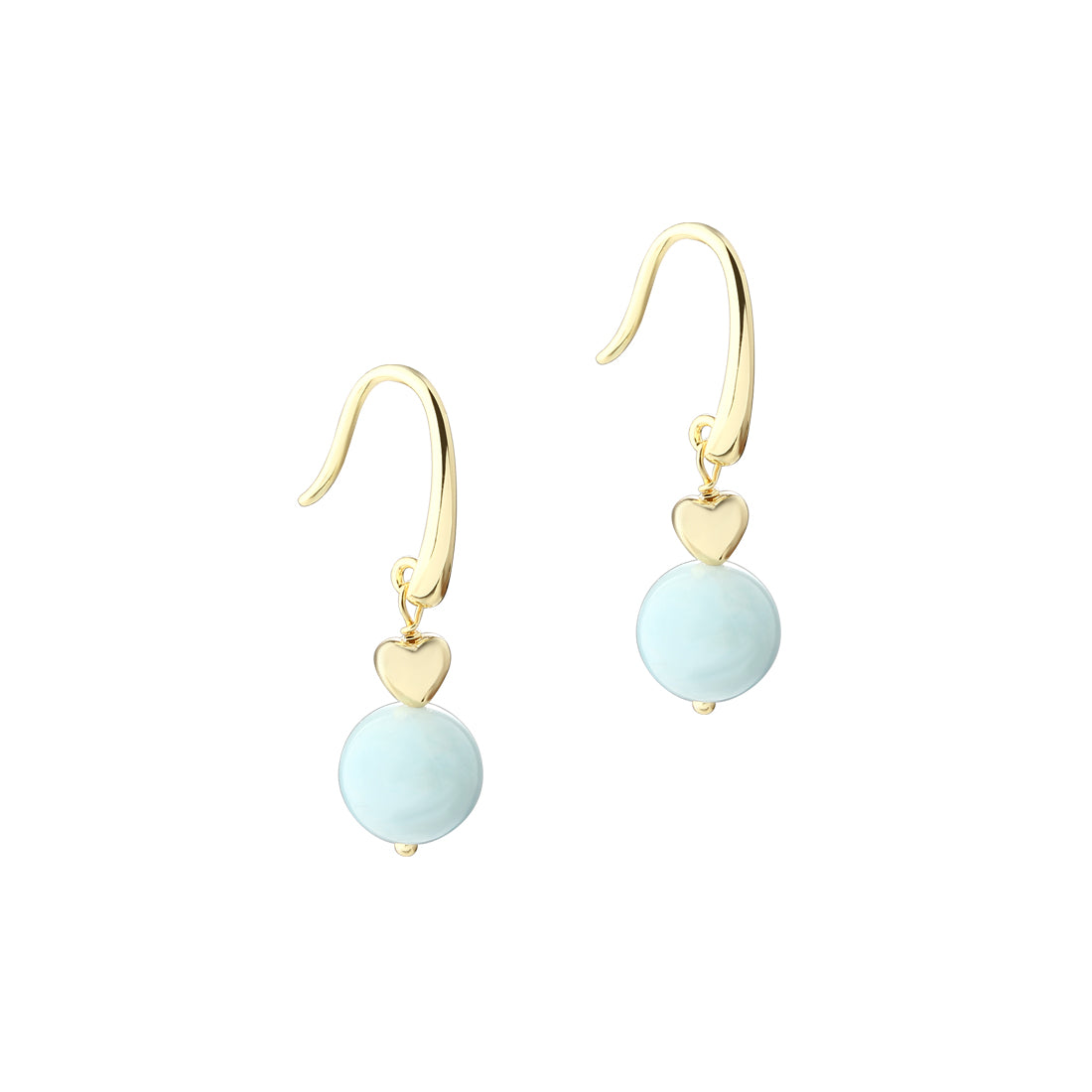 Aqua Dulce Morganite Dream Ørekrog I Forgyldt Sølv