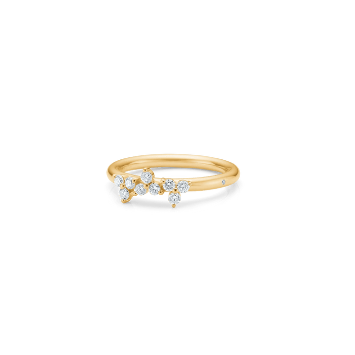 RO Copenhagen Fryd Diamant Ring 0.228ct TW VS, elegant guld ring med ni synlige diamanter. Model R104Y101-001-2